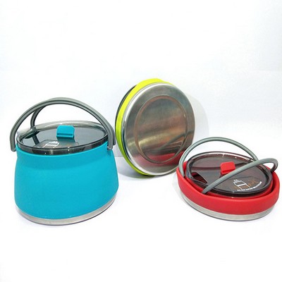 Collapsible Silicone Pot Camping Cooking Kettle