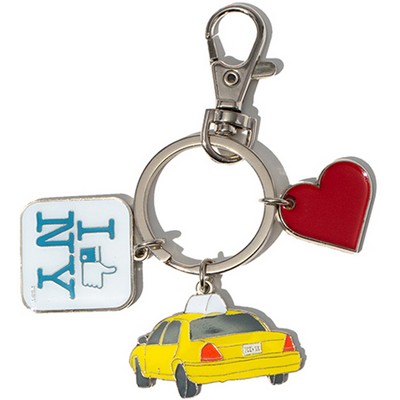 Diestruck 3-Charm Keychain