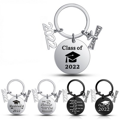 Stainless Steel Graduation Keychain For Class 2022