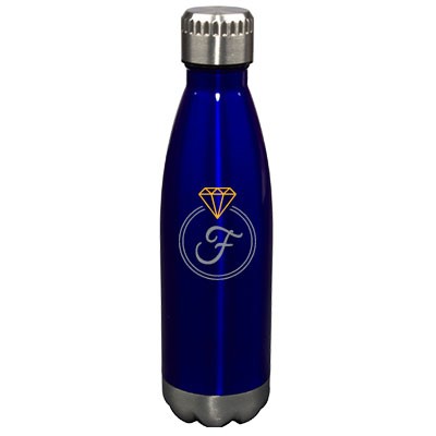 17 Oz. Glacier Gloss Blue Vacuum Insulated Stainless Steel Double Wall Sports Water Bottle