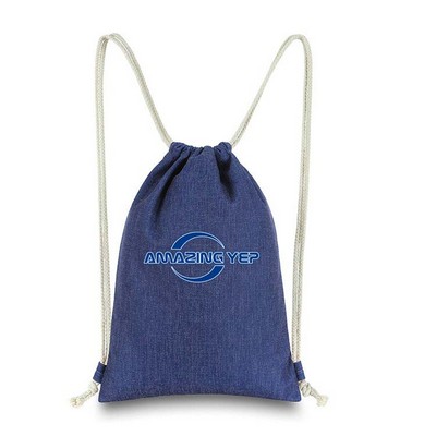 High-Capacity Canvas Drawstring Pocket Sports Backpack