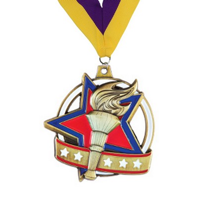 Soft Enamel Zinc Alloy Medal-2", 2.5mm