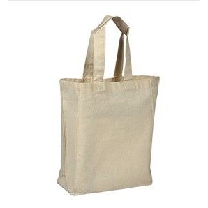 100% Cotton Sheeting Multipurpose Shopping Bag w/Matching Reinforced Handles