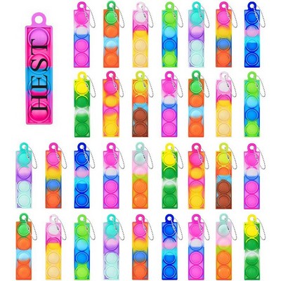 Mini Silicone Push Pop Keychain