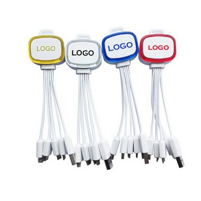 LED 4-in-1 Charging Multi-Cable w/Hook