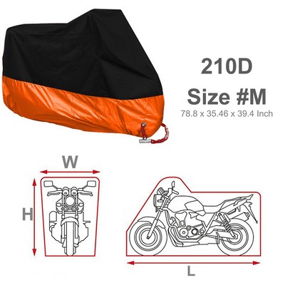 210D Size#M Waterproof Sun Motorcycle Cover