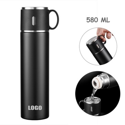 580 ml Water Bottle w/Self Cup Lid