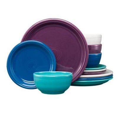 Fiesta Service Bistro Coastal Plates & Bowls (12 Pieces)