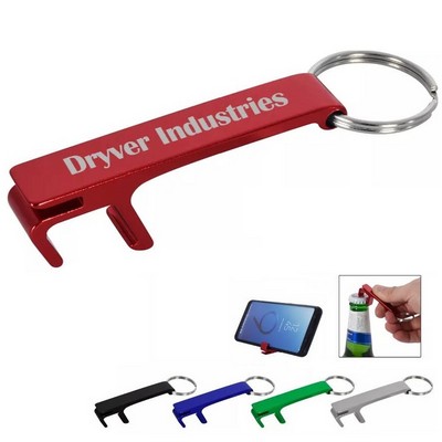 2 in 1 Aluminum Phone Stand Opener Keychain