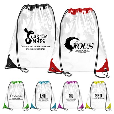 PVC Transparent Drawstring Backpack