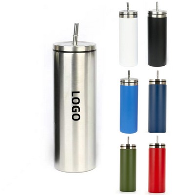 20oz Stainless Steel Tumbler with Straw