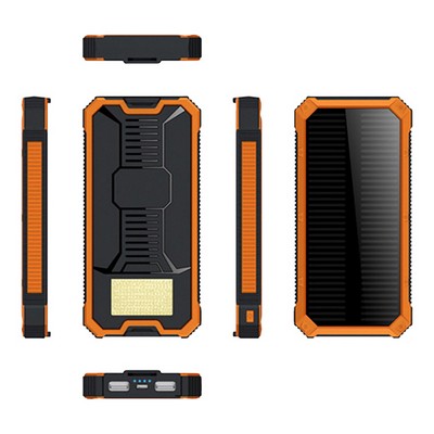 8000mAh Solar Power Bank W/Torch