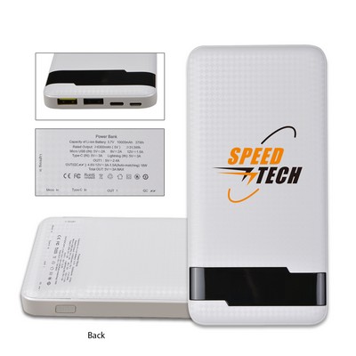 High Speed 10,000mAh Slim Power Bank w/ LCD display