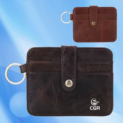 Calf Leather Card Holder Wallet