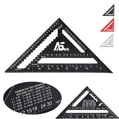 7 Inch Aluminum Ruler Triangle Carpenter Layout Tool