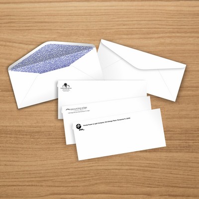 #10 - 1/0 Black Standard Window Envelopes with Security Tint