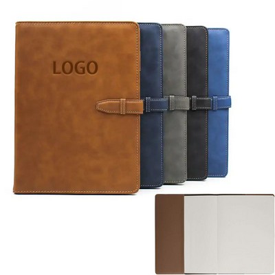 Premium A5 PU Leather Journal w/Secure Buckle Closure