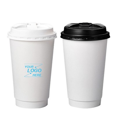 16oz Disposable Coffee Cups with Lids