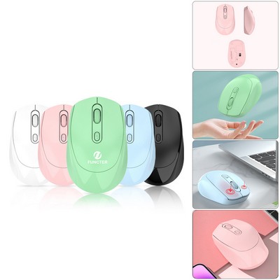 2.4G Portable Wireless Mouse Noiseless Computer Mice for Laptop Desktop Tablet Adjustable DPI