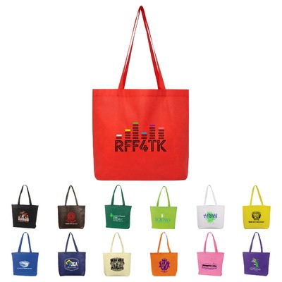 90 GSM Non-Woven Reusable Tote Bag w/ Shoulder Straps