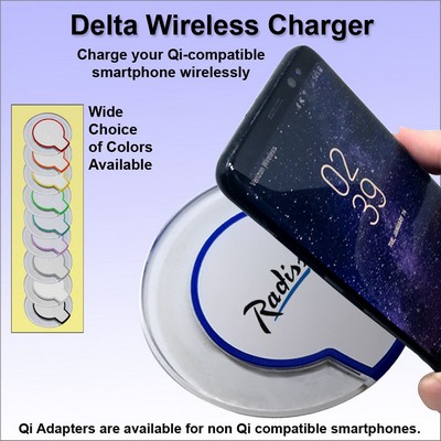 Delta Qi Wireless Charging Pad 10 Watts Charging Speed - White 10 Watts