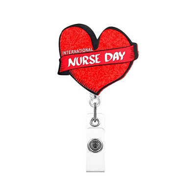 Heart Shaped Pull Reel/Badge Reel