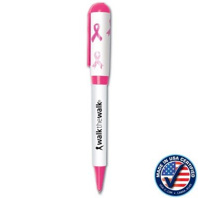 USA Pink Ribbon Designer™ Jumbo Twist Pen