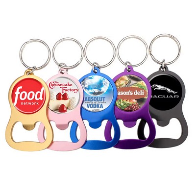 Aluminum Beer Bottle Opener Keychain - Full Color