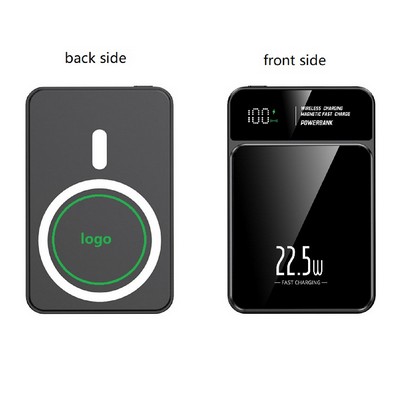 Digital Fast Charging Magnetic Wireless Power Bank - 5000mAh