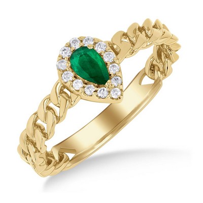 Jilco Inc. Teardrop Emerald Ring