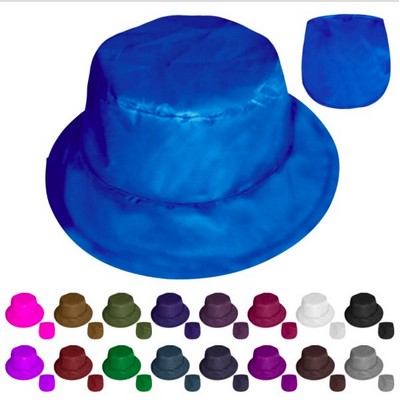 Foldable Polyester Bucket Hat With Pouch