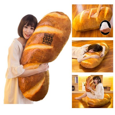 39.3 Inch 3D Simulation Bread Plush Pillow