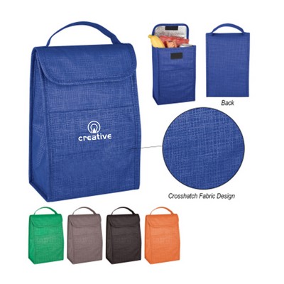 Crosshatch Non-Woven Lunch Bag