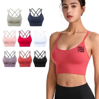 Women's Cross Back Sports Bra for Ultimate Comfort and Support