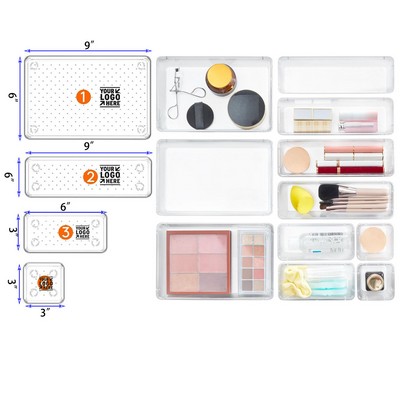 11 Pieces Drawer Organizer Set for Makeup Jewelries and Gadgets Bedroom Bathroom