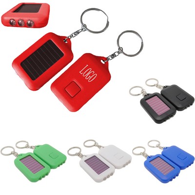 Solar Led Flashlight Keychain