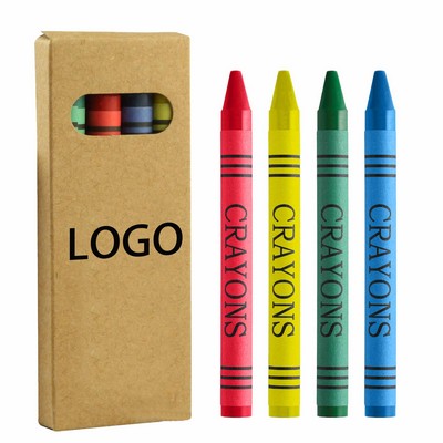 Kraft Paper Box 4 Color Crayon Set