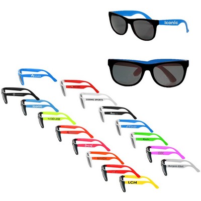 Two-Tone Stylish Plastic Sunglasses