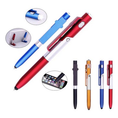 4 In 1 Phone Stand Stylus LED Pen