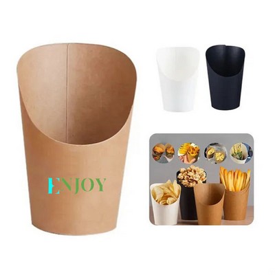 Disposable Kraft Paper Take Away Chip Cups