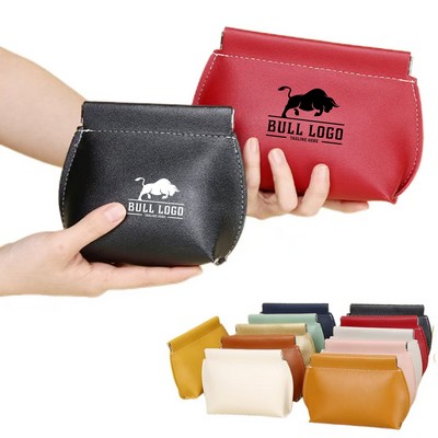 PU Leather Square Coin Purse Pouch