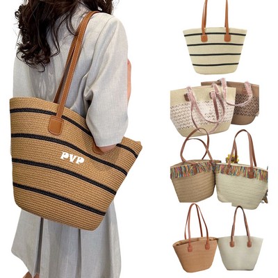 Grass Woven Beach Bag