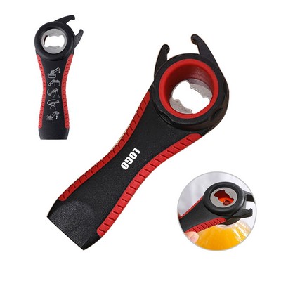 5-in-1 Multi-Functional Plastic Can Opener with Ergonomic Grip