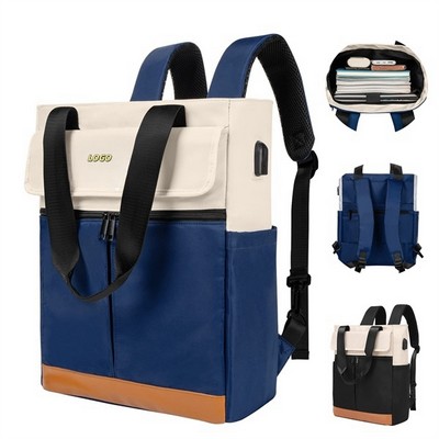 Women Tote Backpack W/ Multi-Pocket