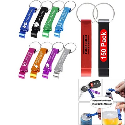 Compact Beer Bottle Opener Keychain