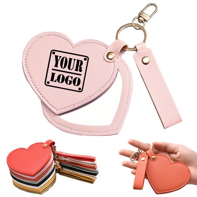 Leather Key Chain with Mirror