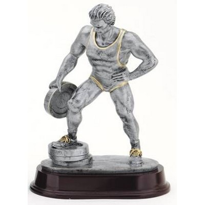 Male Bar-in-Hand Weightlifting Figure Award - 10 1/2"