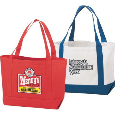 2 Tone Canvas Tote Bag (19"x12"x4.5")