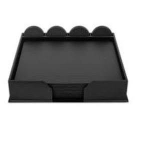 Leatherette Black Conference Room Set (23 Piece)