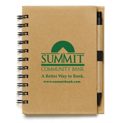 "Cruz" Larger Size Eco Inspired Jotter Notepad Notebook with Paper Pen (Overseas)